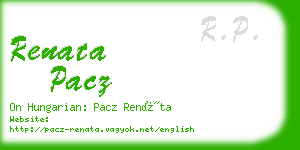 renata pacz business card